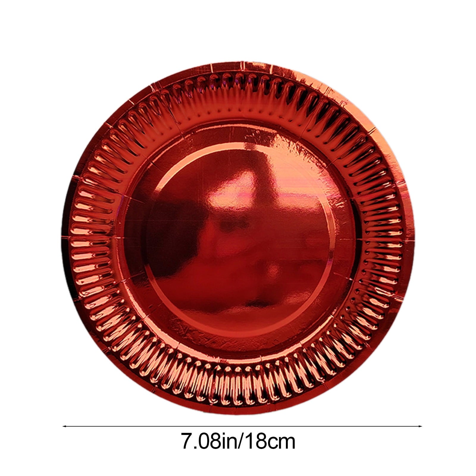 10PCS Gold Red Paper Plates,Disposable Foil Gold Card Cake Dessert Plates Glitter Tableware Party Supplies for Dinner Wedding Anniversary Birthday Bridal Shower Decorations,Gold Card Paper Plates Red