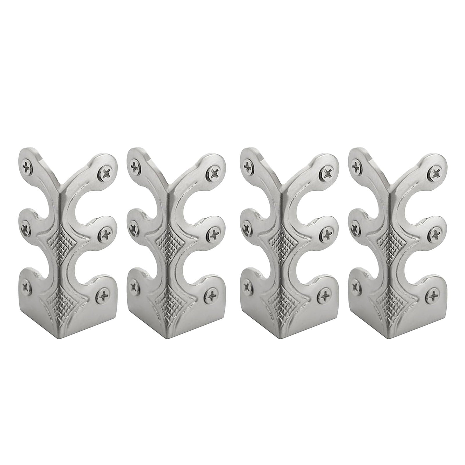 4-Pack Vintage Metal Corner Protectors,Solid Brass Decorative Protective Covers for Furniture & Walls,Easy-Install with Guide Holes,Durable & High-Strength Design for Tables,Cabinets & Skirting C