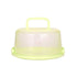Portable Cake Storage Box, Transparent Plastic Cover with Snap Locks for Freshness, 26x22.5x13.5cm Airtight Container for Cupcakes or Snacks, Refrigerator-Safe and Odor-Proof Design Green