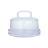 Portable Cake Storage Box, Transparent Plastic Cover with Snap Locks for Freshness, 26x22.5x13.5cm Airtight Container for Cupcakes or Snacks, Refrigerator-Safe and Odor-Proof Design Light Blue