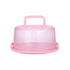 Portable Cake Storage Box, Transparent Plastic Cover with Snap Locks for Freshness, 26x22.5x13.5cm Airtight Container for Cupcakes or Snacks, Refrigerator-Safe and Odor-Proof Design Pink