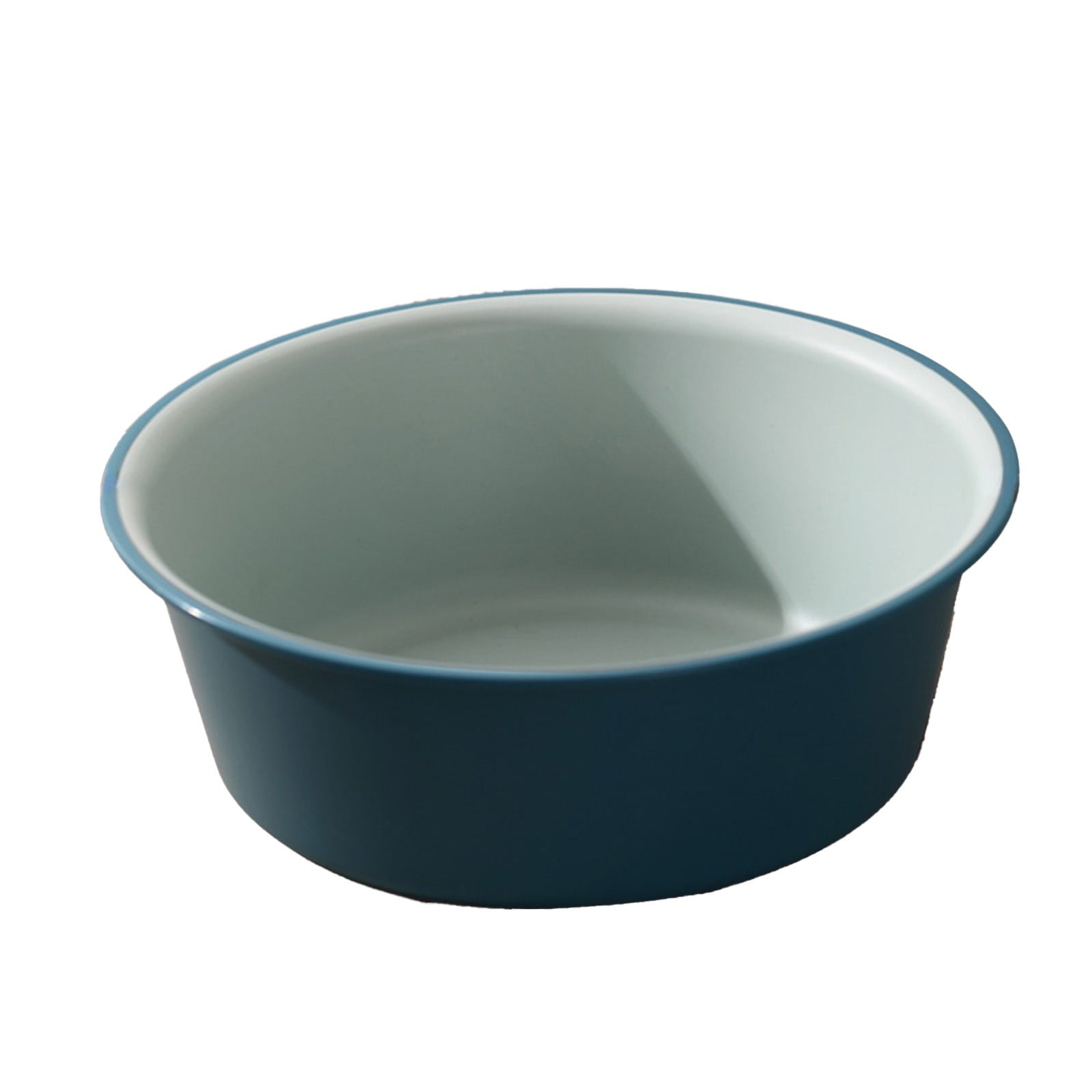 Wide Foot Wash Basin with Two-Color Design, Durable High-Temperature Plastic Washbasin for Laundry and Bathing, 13-Inch Round Shape with Large Capacity, Stable Flat Bottom for Home and Hotel Use B