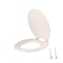Quick-Release Round Toilet Seat with Soft-Close Lid, Durable Easy-Clean Plastic, Never Loosens, Ergonomic Comfort, Fits Standard Bowls, Tool-Free Installation, 300kg Load Capacity White