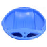 Round Snow Sled Disc for Kids and Adults, Thick Portable Skiing Pad with Anti-Skid Sunk Seat, Versatile Slider for Snow, Grass, and Sand, Comfortable Oversized Handle Design up to 220lbs Blue
