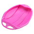 Round Snow Sled Disc for Kids and Adults, Thick Portable Skiing Pad with Anti-Skid Sunk Seat, Versatile Slider for Snow, Grass, and Sand, Comfortable Oversized Handle Design up to 220lbs Pink