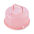 Clearance! Round Cake Carrier Cake Container With Lid And Handles, Large Cupcake Carrier Cake Keeper Sturdy Cupcake Box Cupcake Holder With Two Secure Side Closures Dishwasher Safe, Fresh Storage Pink