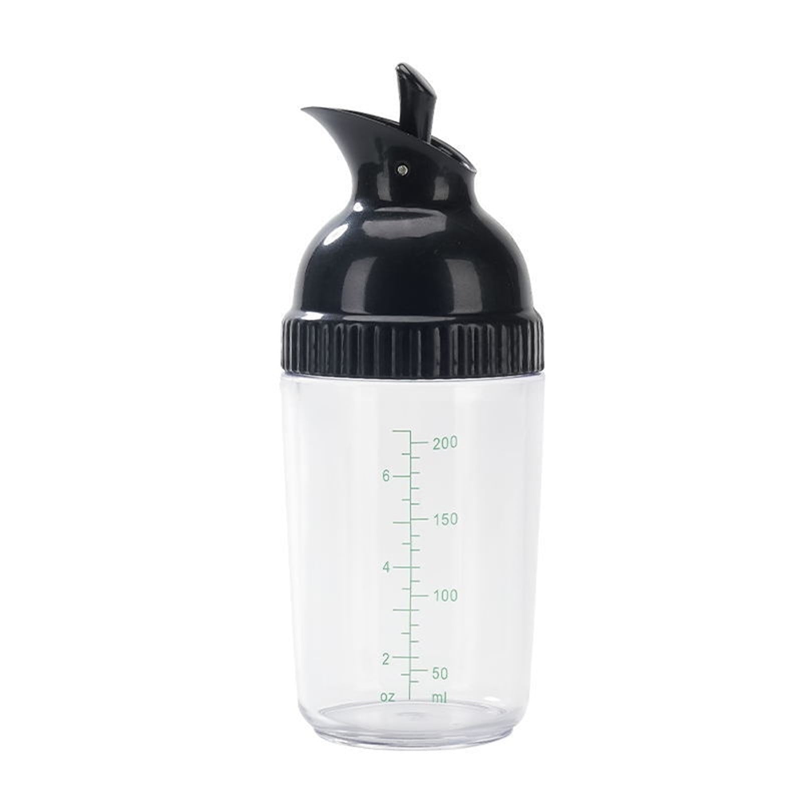 Salad Dressing Container, Condiment Bottles, Salad Dressing Bottles Salad Dressing Shaker BPA Prevent Leakage Salad Dressing Jar with Lid 200ml Green Black White