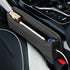 Car Seat Gap Filler, Premium Leather Car Seat Organizer, Universal Fit Car Seat Storage Box, Adjustable Front Seat Gap Filler for Phones, Glasses, Keys, Cards Black