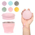 Collapsible Cup - Travel Mug - Camping Cup - Collapsible Cup - Drinking Cup - Coffee Cup To Go - Camping Tableware - Silicone Cup - Outdoor Cup - Folding Cup - Travel Accessories - Cup with Lid - Pink - 1 Piece