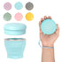 1pcs Water Bottle - Collapsible Cup - Silicone Collapsible Travel Mug, Reusable, Portable, Foldable Design, Outdoor, Hot and Cold Drinks, Hiking, Camping