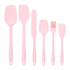 Baking - Silicone Spatulas - Set of 6 Silicone Spatulas, Heat Resistant up to 600°F, Food Safe, BPA Free, Flexible, Suitable for Frying Eggs, Burgers and Pancakes（Pink）