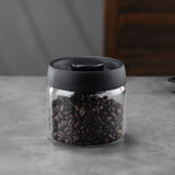 Glass Storage Jar - Airtight Storage Canister - Coffee Canister - Glass Jar with Lid - Food Storage Jar - Candy Jar - Storage Jar - Kitchen Organizer - Pasta Jar - Cookie Jar - Muesli Jar - Storage Jars - Kitchen Accessories - Black - 1 Piece