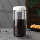 Glass Storage Containers - Storage Tin - Modern, manual vacuum storage tank made of borosilicate glass with moisture-proof lid for kitchen coffee condiments