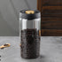 Glass Storage Containers - Storage Tin - Modern, manual vacuum storage tank made of borosilicate glass with moisture-proof lid for kitchen coffee condiments