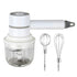 Hand Mixer Electric - Food Chopper - Onion Cutter - Food Processor - Multi-Chopper - Vegetable Cutter - Kitchen Mixer - Whisk - Cordless - Rechargeable - Garlic Cutter - Cream Whipper - Mini Blender - Baking Utensils - White - 1 Piece
