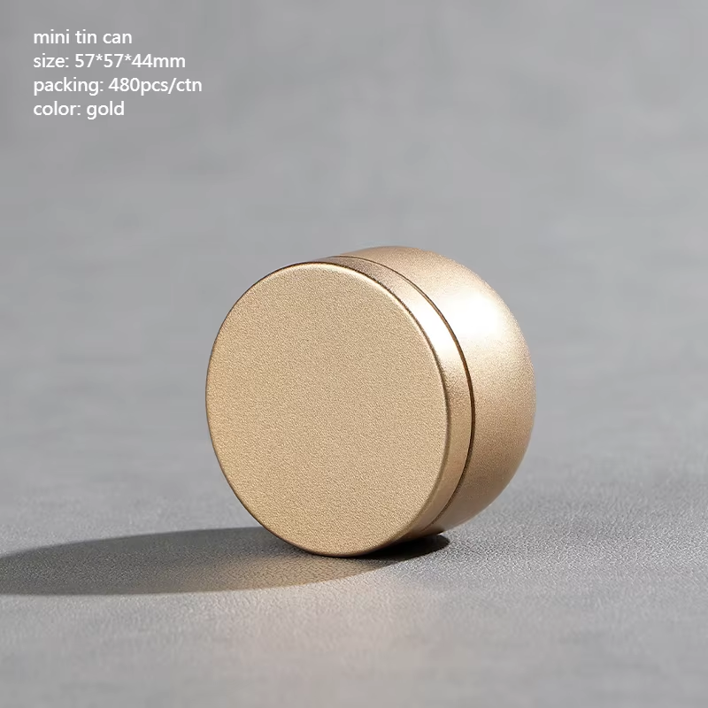 Tea Box - Portable Mini Tea Caddy, Large Tea Storage Container, Small Round Tin Coffee Caddy