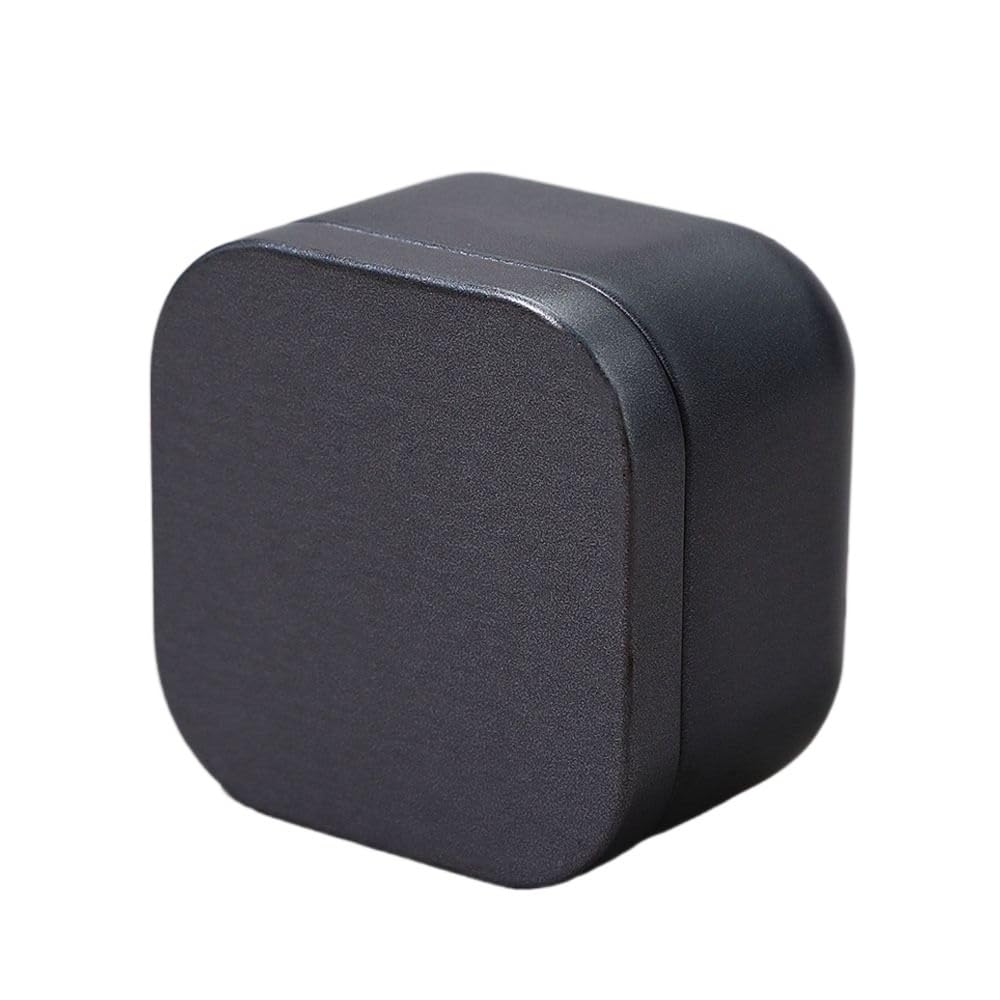 Tea box - Square tin container, tea caddy, metal candy box