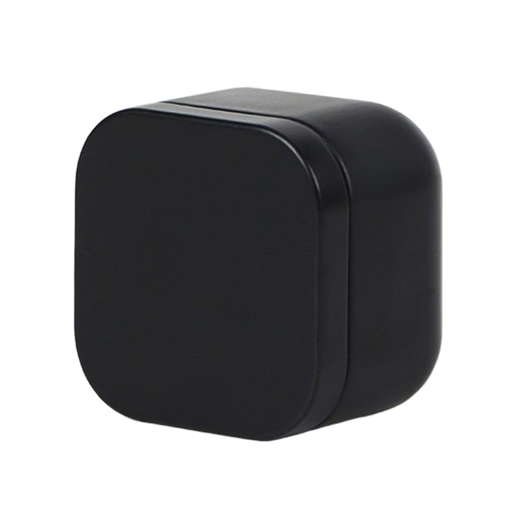 Tea box - Square tin container, tea caddy, metal candy box
