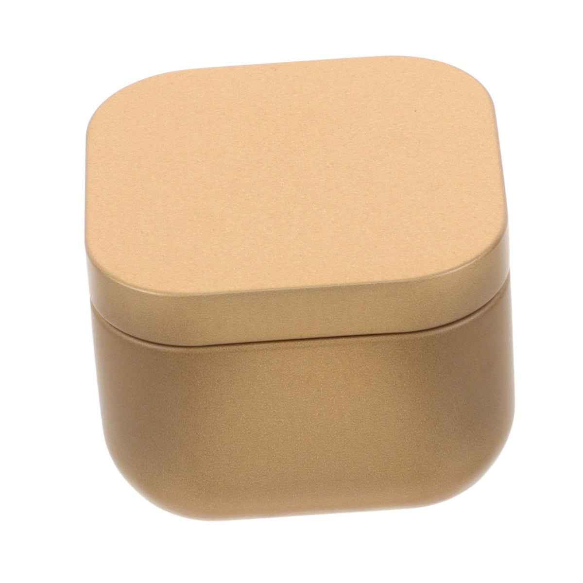 Tea box - Square tin container, tea caddy, metal candy box