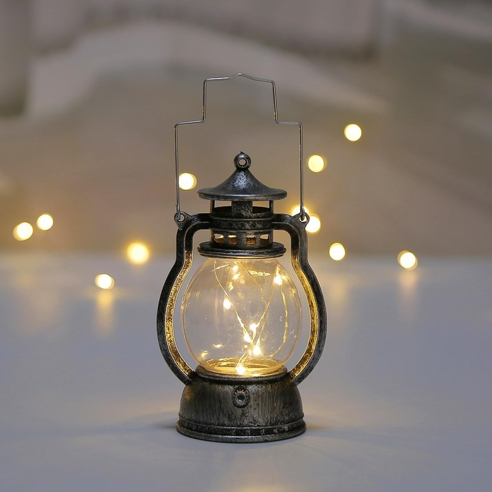 Battery operated candles - LED candles - candles - Hangable - Retro decorations - Christmas candles - LED candles with moving flame - Rituals products - candle holder - rechargeable candles - moving battery candles - Antique silver