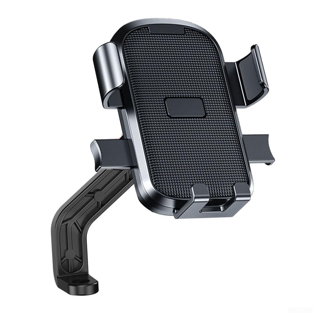 Bicycle Phone Holder - Universal - Shock and Vibration Protection - Bicycle/Motorcycle/Scooter/ATV - Phone Stand - Smartphone Holder - 360 Degree Rotatable - Black