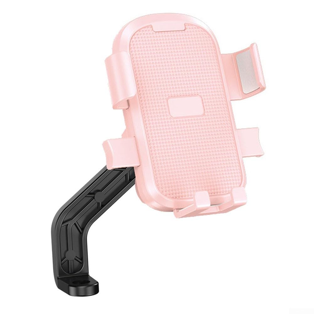 Bicycle Phone Holder - Universal - Shock and Vibration Protection Bicycle/Motorcycle/Scooter/ATV - Phone Stand - Smartphone Holder - 360 Degree Rotatable - Pink