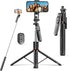 Selfie Stick - Tripod - Phone Tripod - Bluetooth - With Remote Control - Extendable - Wireless - 3 in 1 - Smartphone Holder - Vlogging - Black - 1 piece