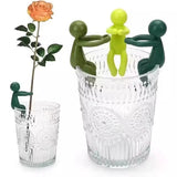Plant Clamps - Flower Support - Plant Support - Vase Decoration - Stem Holder - Plant Clips - Climbing Aid Plants - Flower Holder - Funny Figurines - Houseplant Accessories - Flower Arranging - Cut Flowers - Green - Set of Plant Ties - 3 pieces