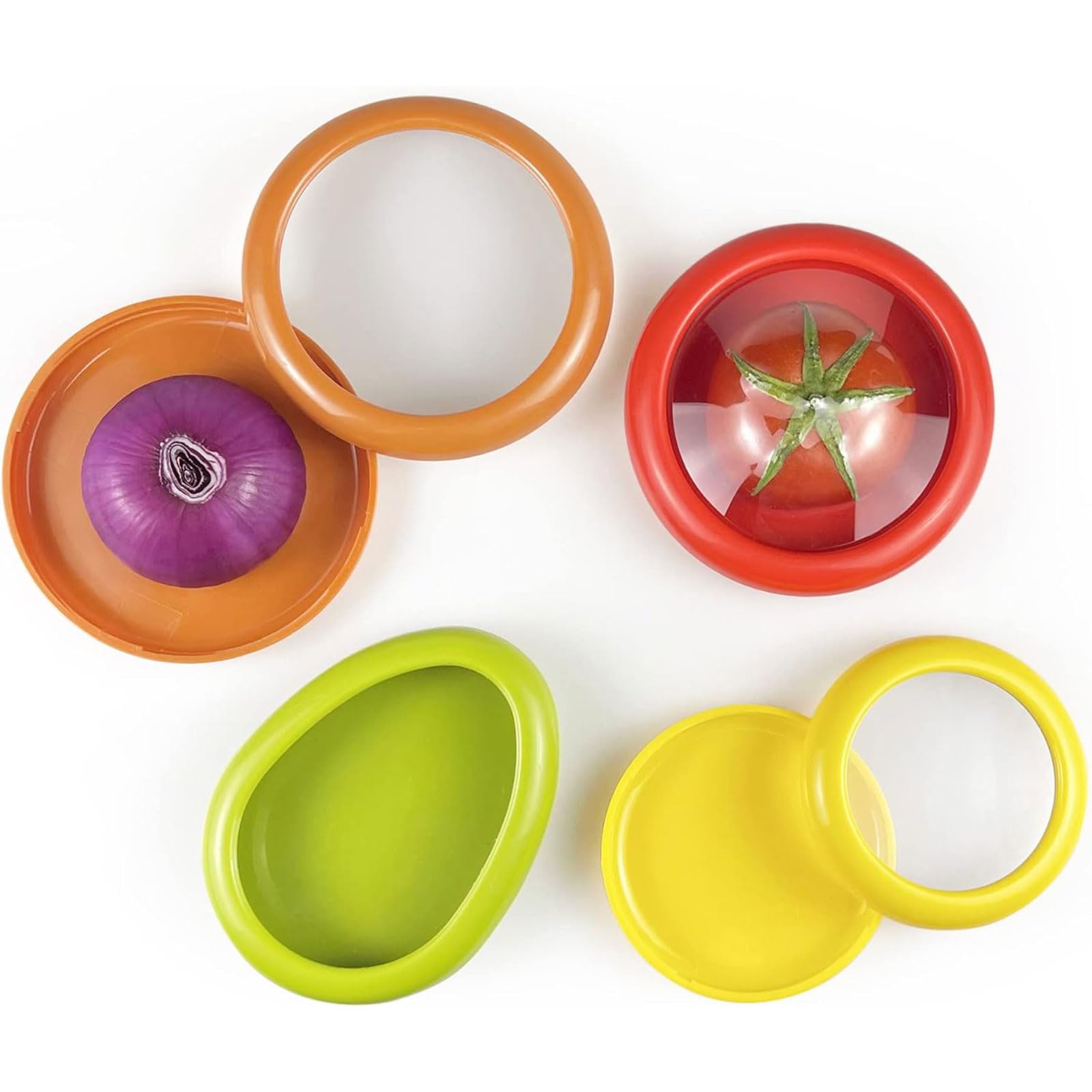 Food Storage Containers - Onion Storage Container - Tomato Storage Container - Avocado Storage Container - Lemon Storage Container - Vegetable Storage Container - Fruit Storage Container - Reusable - Kitchen Accessories - Food Storage Boxes - Airtight - B
