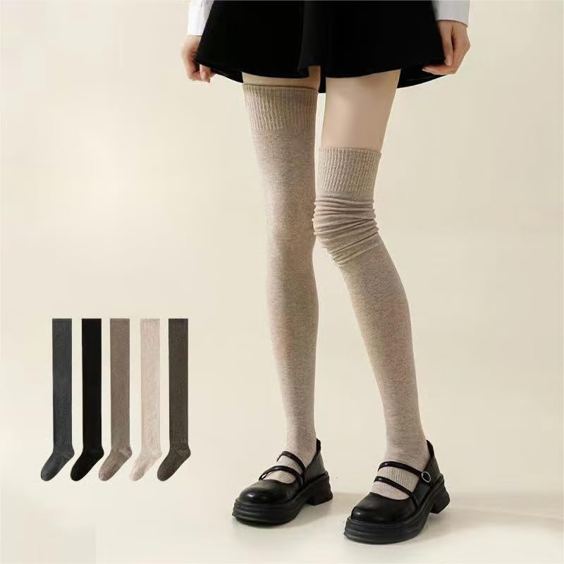 Overknee Socks Women - Knee Socks - Long Socks - Thigh High Socks - Leg Warmers - Winter Socks - Stockings - High Socks - Cotton Socks - Warm Socks - Long Knee Socks - Legwear - Women's Socks - House Socks - Multicolor - 5 Pairs