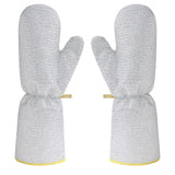 Oven Mitts - BBQ Gloves - Heat Resistant Oven Gloves - Barbecue Accessories - Pot Holders - Kitchen Gloves - Grill Gloves - Cooking Gloves - Baking Utensils - Kitchen Utensils - Non-Slip - Heat Resistant Gloves - Gray - 2 Pieces