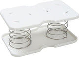 Tissue Box Spring - Tissue Holder - Tissue Box Lift - Tissue Box Base Support - Tissue Dispenser - Spring Holder - Napkin Holder - Tissue Storage Box - Bathroom Organizer - Toilet Accessories - Kitchen Gadget - White - 1 Piece