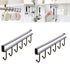 Mug Holder - Hanging Kitchen Rack - Kitchen Organizer - No Drilling Required - Utensil Holder - Cupboard Organizer - Cup Holder - Spatula Holder - Storage Rack - Wardrobe Accessories - Space Saving - Black - 2 Pieces
