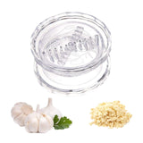 Garlic Press - Garlic Cutter - Garlic Grater - Ginger Mill - Herb Grinder - Garlic Crusher - Kitchen Gadget - Manual Press - Twist System - Kitchen Aid - Chopper - Dishwasher Safe - Transparent - 1 Piece