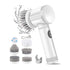 Electric Cleaning Brush - Spin Scrubber - Cordless Scrubbing Brush - Bathroom Cleaner - Power Scrubber - Tile Brush - Grout Brush - Kitchen Cleaning Tools - USB Rechargeable - Polishing Machine - With 5 Attachments - White - 1 Set