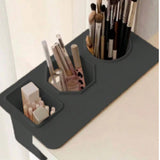 Desk Organizer - Pen Tray - Makeup Brush Holder - Desk Accessories - Pen Holder - Hanging Storage Tray - Office Supplies - Cosmetics Organizer - Space Saving - School Supplies - Table Organizer - Black - 1 Piece