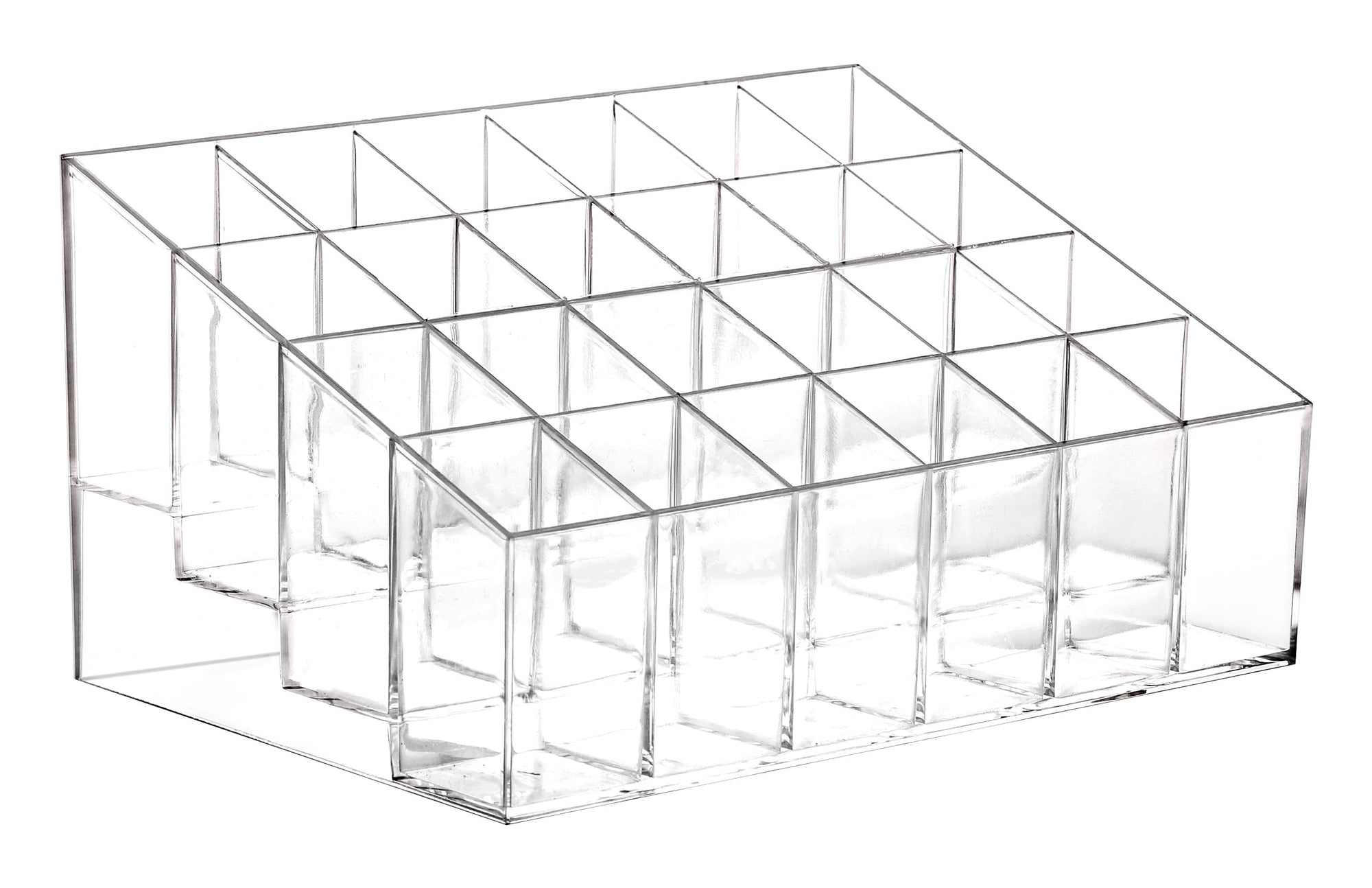 Makeup Organizer - Lipstick Holder - Cosmetics Storage - Nail Polish Display - Drawer Organizer - Lip Gloss Holder - Bathroom Accessories - Acrylic Holder - Essential Oil Rack - Mascara Storage Box - Sorting Tray - Transparent - 1 Piece