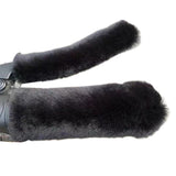 Handlebar Muffs - Hand Warmers - Motorcycle Accessories - Scooter Accessories - Handles - Brake Lever Protection - Winter - Moped - Bicycle Handlebars - Plush - Gift for Men - Soft Grip - Universal - Black - 2 Pieces