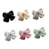 Hair Clip - Hairpin - Hair Bow - Large Bow - Hair Accessories Girls - Hair Accessories Women - Plush - Fluffy - Winter Accessories - Gift For Women - Clip - Soft - Black Beige Gray White Pink And Green - 6 Pieces