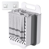Laundry Basket - Folding Laundry Basket - Wall Shelf - Bath Shelf - Bathroom Rack - Storage Rack - Storage Basket - Organizer - Foldable Silicone Laundry Basket - Bathroom Furniture - Bathroom - Toilet - Black - 1 Piece