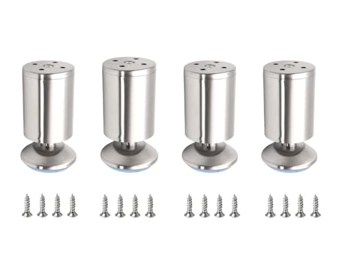 Table legs - bathroom cabinet legs - bathroom furniture legs - desk legs - shoe cabinet legs - wardrobe legs - TV cabinet legs - cabinet legs - wardrobe legs - bookcase legs - dressing table - dining table - footstool - stainless steel - 4 pieces