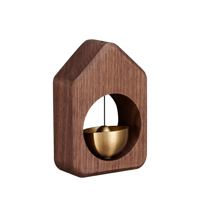 Doorbell - Wireless Doorbell - Wooden Doorbell - Magnetic Wall Sticker - Vintage Wooden Doorbell - Vintage - With Copper Bell - Living Room Decoration - Bedroom Decoration - Wall Decoration - Christmas Gifts - Christmas Gifts for Adults - 1 Piece