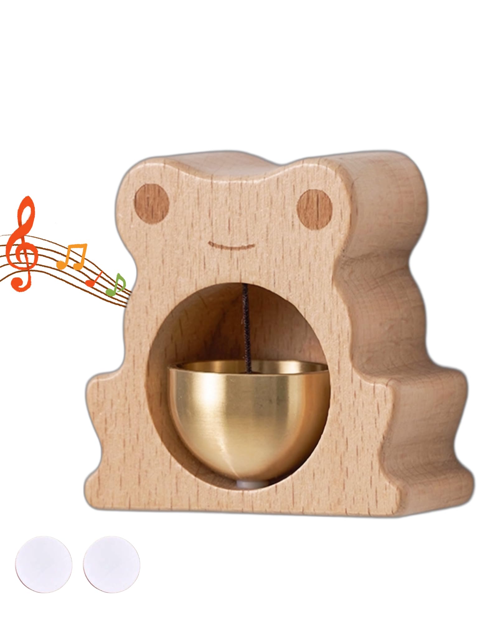 Doorbell - Wireless Doorbell - Wooden Doorbell - Magnetic Wall Sticker - Vintage Wooden Doorbell - Vintage - With Copper Bell - Living Room Decoration - Bedroom Decoration - Wall Decoration - Christmas Gifts - Christmas Gifts for Adults - 1 Piece