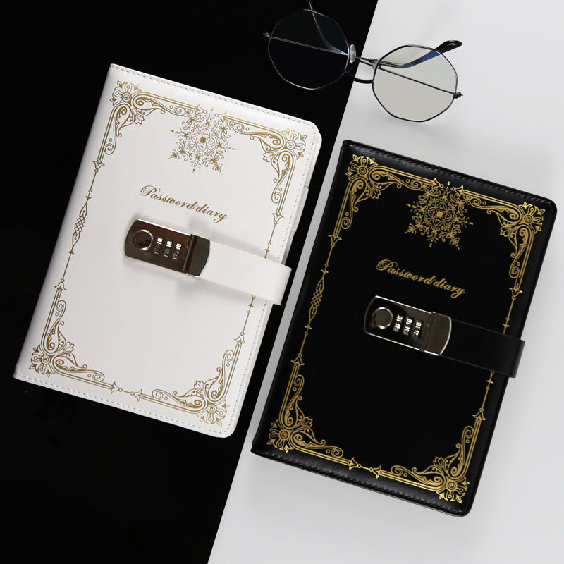 Diary - Journal - diary with lock - password book - Notebook - notebook A5 - diary for adults - books - Retro - Creative - Christmas gifts - Christmas gifts for adults - gift for women - gift for men - 1 piece