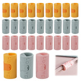 Clothes Pegs - Hanger Clips - Clips - Windproof Pegs - Clothesline Pegs - Trouser Hanger Clips - Clothespins - Velvet Hanger Clips - Laundry Clips - Non-Slip Clothes Clips - Needleless - Pink - Blue - Yellow - 30 pieces