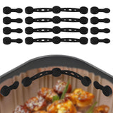 Airfryer Accessories - Magnetic Clips - Baking Paper Holder - Airfryer Weights - Hot Air Fryer Accessories - Silicone Fastener - Heat Resistant - Inserts Stopper - Round - Black - 4 pieces