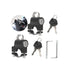 Helmet Lock Motorcycle & Scooter - Universal Helmet Lock - 22-25mm Handlebar Mount - Anti-Theft - Helmet Holder - Motorcycle Accessories - Moped Lock - Security Lock with Key - Easy Installation - Helmet Security - Metal - Black - Set of 2