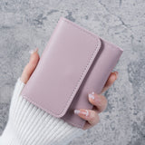 Women's Wallet - Small Women's Wallet - Card Holder - Mini Wallet - Flap Wallet - Faux Leather - Compact Size - Coin Compartment - Gift for Women - Stylish Design - Travel - Convenient Size - PU Leather - 6 Colors - Pack of 6