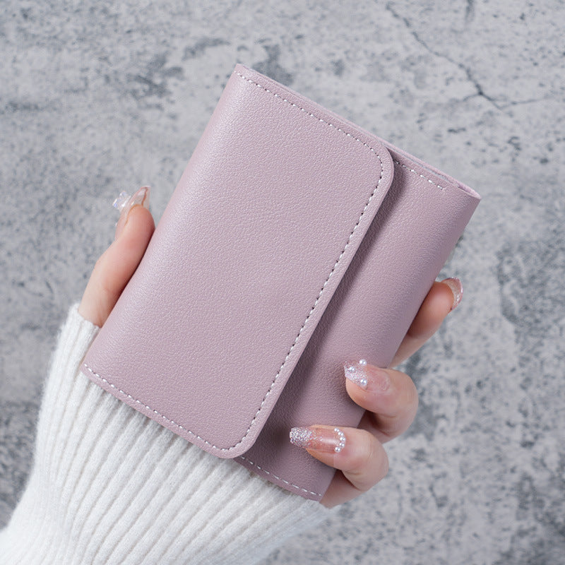 Women's Wallet - Small Women's Wallet - Card Holder - Mini Wallet - Flap Wallet - Faux Leather - Compact Size - Coin Compartment - Gift for Women - Stylish Design - Travel - Convenient Size - PU Leather - 6 Colors - Pack of 6