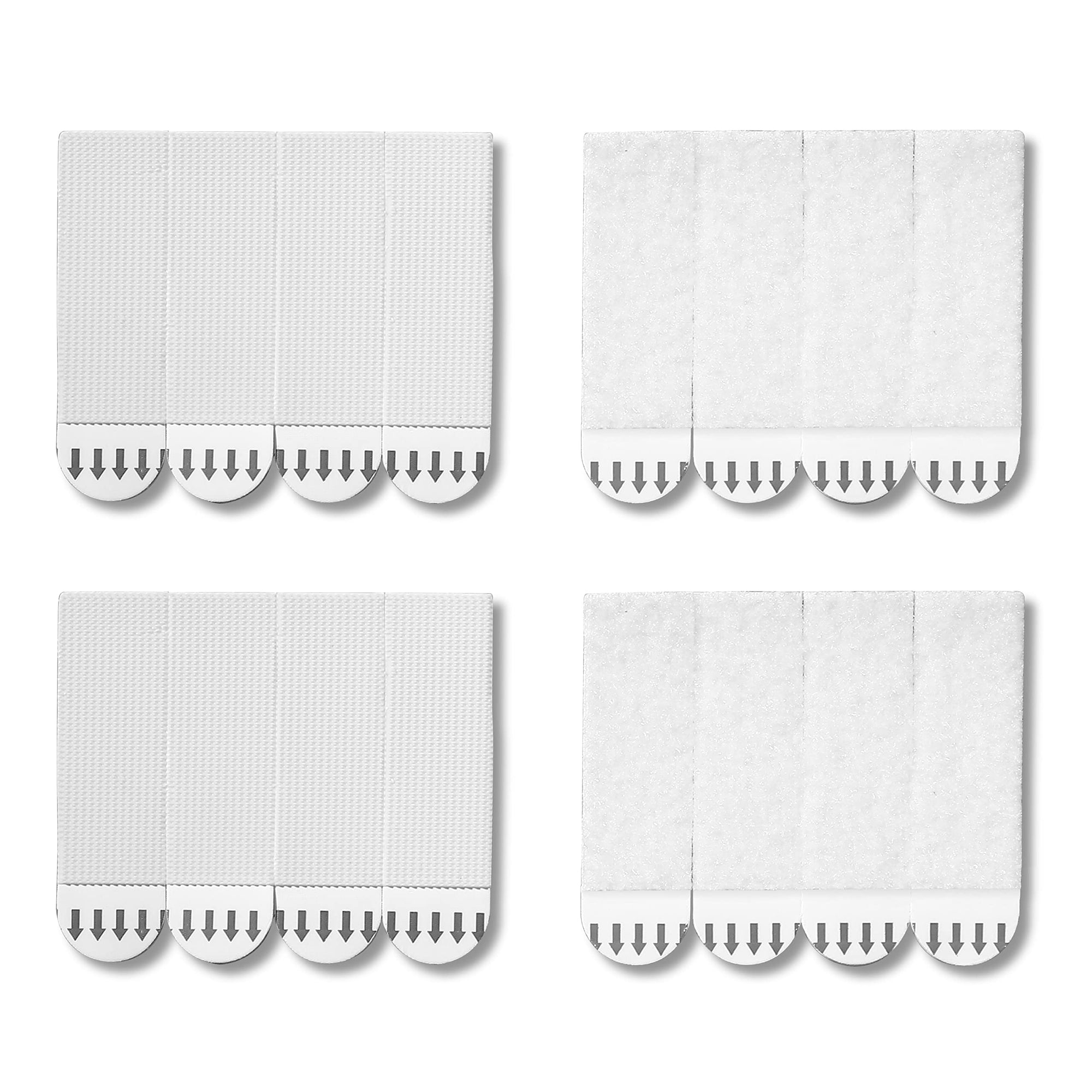 Picture Hanging Strips - No Drilling - Self-Adhesive Velcro - Hanging Picture Frames - Double-Sided Tape - Damage-Free Removal - Poster Strips - Hanging System - Wall Decoration - Strong Adhesive - White - 24 Pairs (48 Strips)